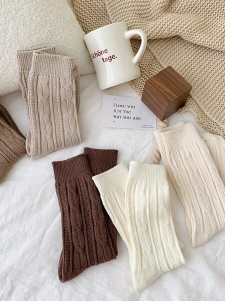 Warme Socken mit Muster