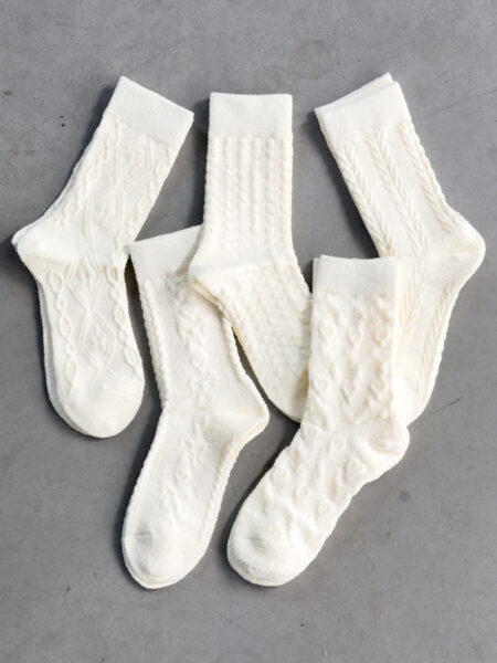 Set weißer Plüschsocken