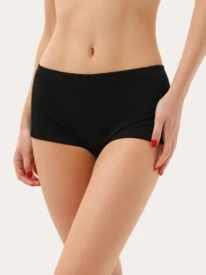 Schwarze Baumwoll-Boxershorts