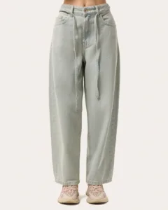 Blaue Damen-Baggy-Jeans