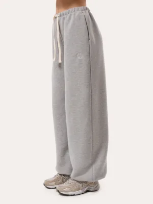 Jogginghose mit Kordelzug - Grau meliert