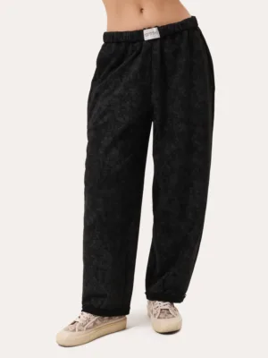 Baggy-Sweatpants mit Washed-Effekt - Schwarz-Grau